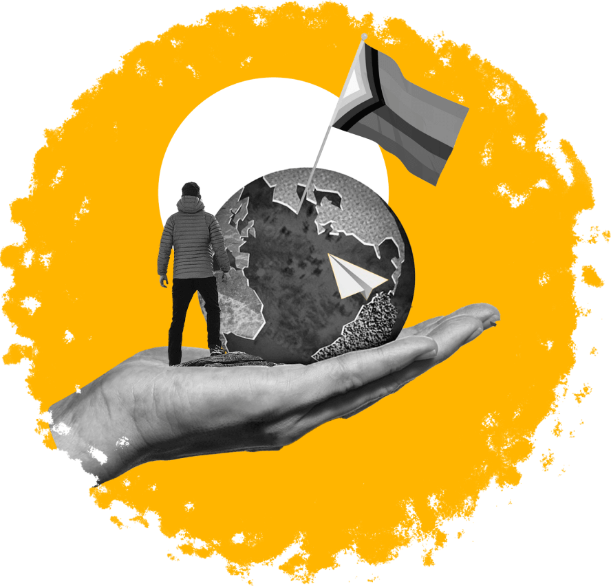 Inclusive global community collage